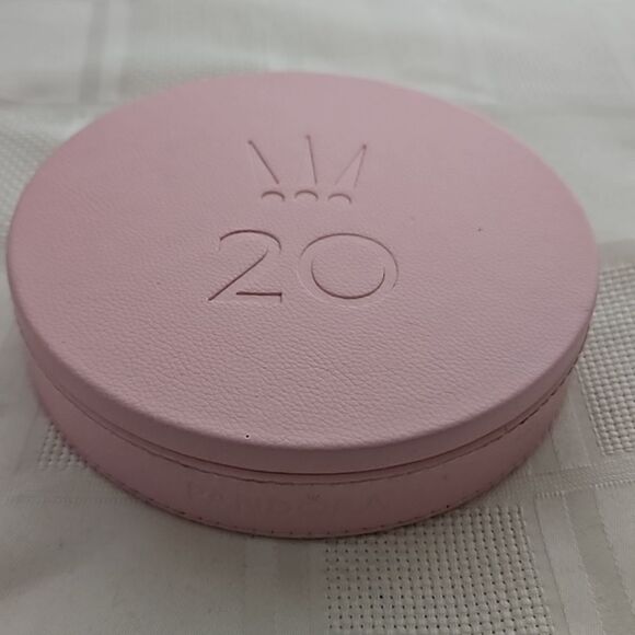 Pandora Authentic 20th Edition Charms & Bracelet Round Jewelry Box Pink - Picture 7 of 16